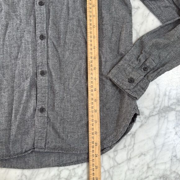 Boys’ Janie and Jack Heather Gray Herringbone Button Down Shirt - Size 16/18 - Picture 4 of 6